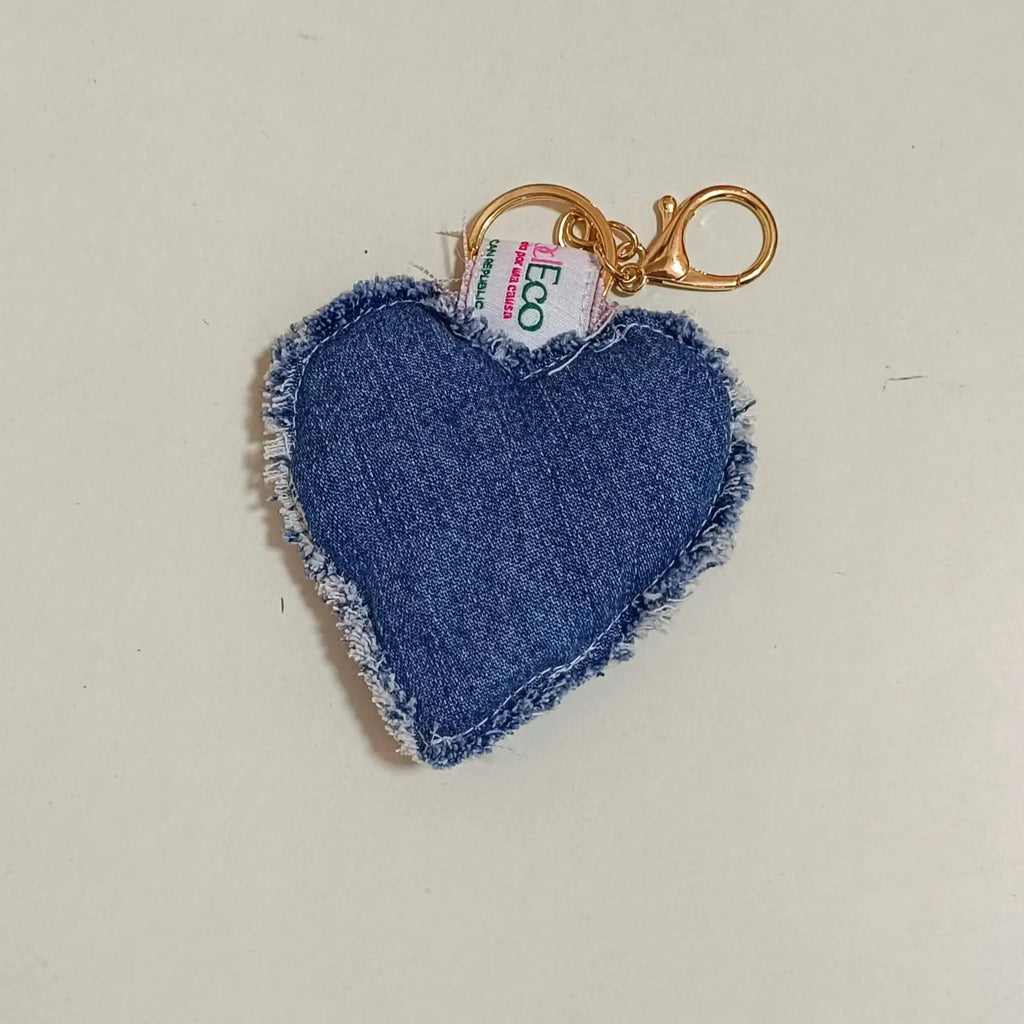 Llavero Eco Star Heart - Jeans Reciclado - Modeco RD