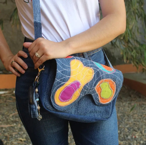 Bolso Jeans Reciclado - Under Water - Modeco RD
